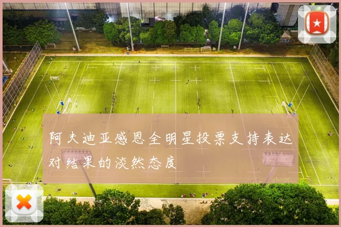 阿夫迪亚感恩全明星投票支持表达对结果的淡然态度