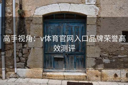 高手视角：v体育官网入口品牌荣誉高效测评