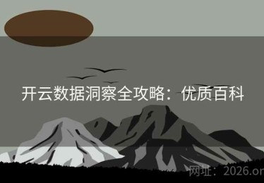 开云数据洞察全攻略：优质百科
