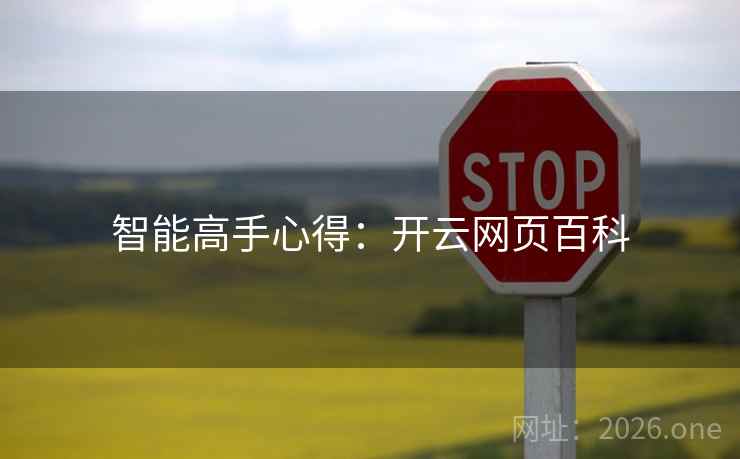 智能高手心得：开云网页百科