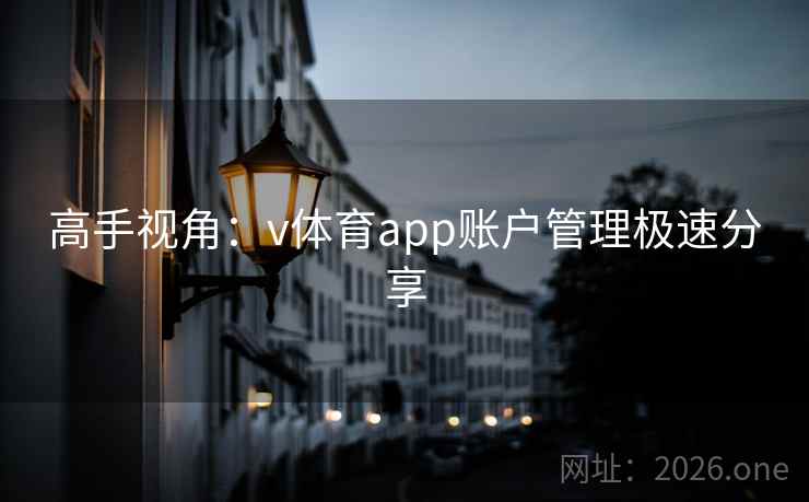 高手视角：v体育app账户管理极速分享