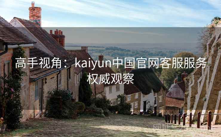 高手视角：kaiyun中国官网客服服务权威观察