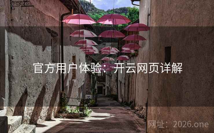 官方用户体验：开云网页详解